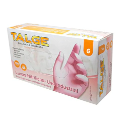 Luvas Nitrílica Rosa Sem Pó Talge Proteção e Qualidade G
