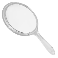 Espelho de mão Dupla face de aumento Clear acrílico