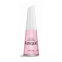 Esmalte Risque Mini Saia Rosa Claro Cintilante 8ml