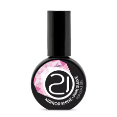 Top Coat de Unha Nails 21 Mirror Shine Pink Suave 12ml