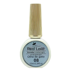 Esmalte em Gel Olho de Gato Real Love Silver cristal 08 10ml