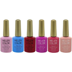 Esmalte gel Cores lindas Esmaltação em gel Kit 6un