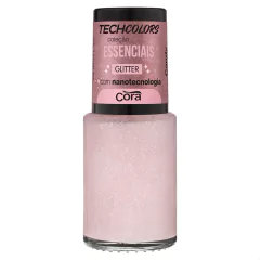 Esmalte Cora Essenciais Candy Rosa cintilante Glitter