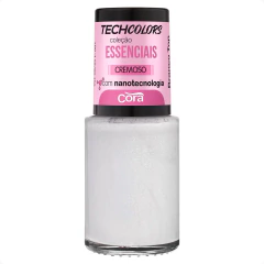 Esmalte Cora Techcolors Essenciais Branco Top cremoso