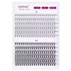 Cilios Fadvan Tela em Tufo 10p + 20p Mix 9-14mm 0.07D