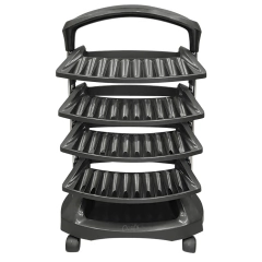 Carrinho Expositor de Esmaltes Diva Preto para 80 Esmaltes