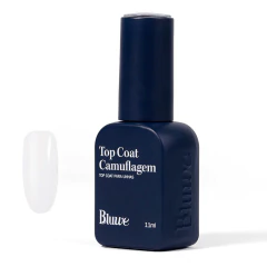 Top Coat Unhas de Gel Bluwe Camuflagem Silk White 11ml