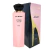 Perfume feminino La Rive Miss Dream Pink EDP 100ml com frasco rosa e tampa preta ao lado da embalagem preta e rosa