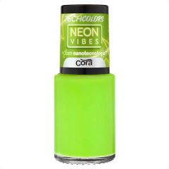 Esmalte Cora Techcolors Neon Vibes Verde Crazy