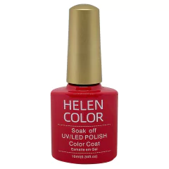 Esmalte em gel Helen Color Vermelho rosado cremoso 10ml 132