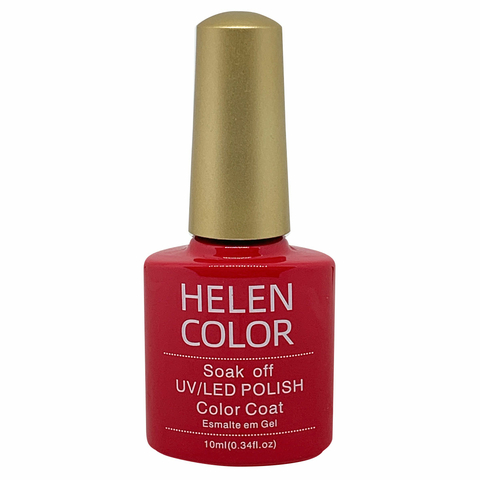Esmalte em gel Helen Color Vermelho rosado cremoso 10ml 132