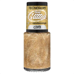 Esmalte Cora Techcolors New Glitter Pura Descrição Champanhe