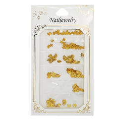 Unhas Decoradas Encapsuladas Joia Metalizada LX025-27