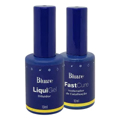Kit Bluwe FastCure acelerador LiquiGel Diluidor Unha de gel