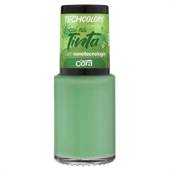 Esmalte Cora Techcolors Cai na tinta Verde Mint cremoso