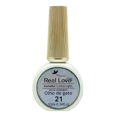 Esmalte em Gel Olho de Gato Real Love Cinza Cor 21 10ml