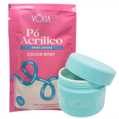 Pó Acrílico para Unhas Volia Cover Baby Kit Sachê e Pote