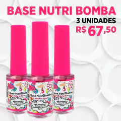 Base NutriBomba Fortalecedora de Unhas Crescimento Rápido 3un