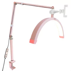 Luminária de Mesa Led Meia Lua Suspensa Articulada Rosa M3X