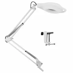 Luminária de Mesa Led c/Lupa Articulada Profissional Branca - comprar online