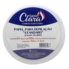 Papel para depilação Santa Clara rolo Econômico 50 metros
