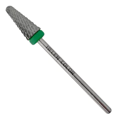 Broca Motor de unha Tungstênio Cônica Curvatura Verde T7