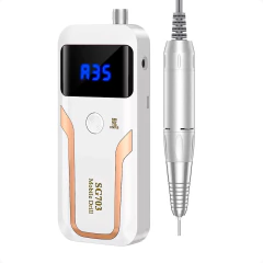 Motor de Unha Portátil Branco Recarregável 35RPM SG703