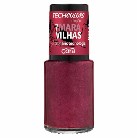 Esmalte Cora Techcolors 7 Maravilhas Red n°88 Vermelho Metálico