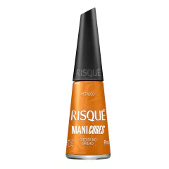 Esmalte Risqué Manicores Credita no Brilho Laranja Metálico