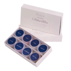 Kit GlitterBlu Personalize Bluwe Unhas decoradas 8 Cores