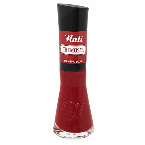 Esmalte Nati Vermelho discreto cremoso Primeiro beijo 8ml