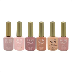 Esmalte Gel Tons de Nude Esmaltação em Gel Kit 6un