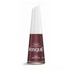 Esmalte Risque Café Brasileiro Marrom Escuro Terroso 8ml