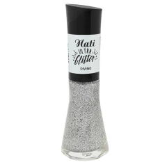 Esmalte Nati Ultra Glitter Prata Divino 8ml