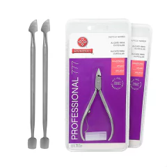 Kit 2 Alicates Mundial 777 Inox Afiado e 2 Espátulas Inox