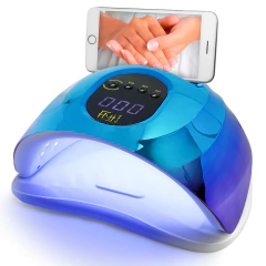 Cabine de Unha de Gel D9 Metálica Colorida Azul Led 168w