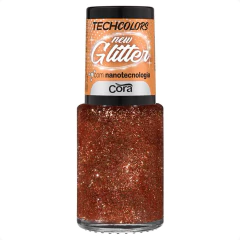Esmalte Cora Techcolors New Glitter Glamour Bronze 9ml