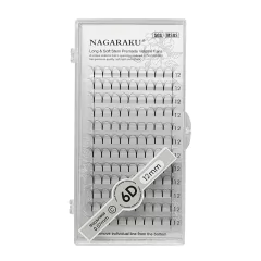 Cílios Volume Russo Auto Fans Nagaraku Tufo 12mm 6D