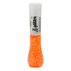 Esmalte Hits Glam Glitter Euforic Brilha no Escuro Laranja - comprar online