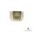 Anillo De Plata Y Oro - Tipo Sello - San Benito - Cuadrado - comprar online