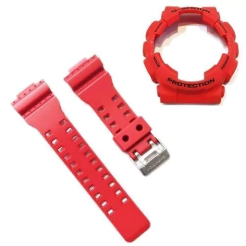 Malla + Bezel - Reloj Casio G-shock Ga 100 Rojo