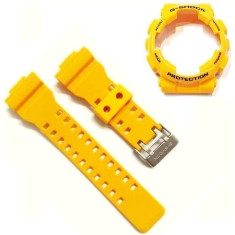 Malla + Bezel - Reloj Casio G-shock Ga 100 Amarillo