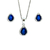 Conjunto Aros y Dije Gota Majestic Blue - comprar online