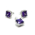 Conjunto Aros y Dije Crystal Amatista SW en internet