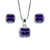 Conjunto Aros y Dije Crystal Amatista SW - comprar online