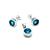 Conjunto Aros y Dije Crystal Air Blue 8 en internet