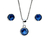Conjunto Aros y Dije Crystal Majestic Blue 8 - comprar online