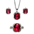 Conjunto NARCISO SIAM de Anillo, Aros y Colgante Micro Crystals