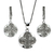 Conjunto IRIS de Aros y Colgante PLATA 925 Micro Crystals