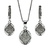 Conjunto FRESIA de Aros y Colgante PLATA 925 Micro Crystals
